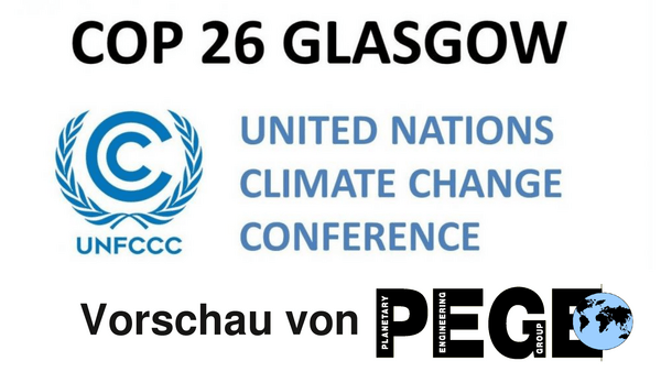 COP 26 Glasgow UN Klimakonferenz 2021 Vorschau und Vorkritik
Eigentlich hätte COP 1 Stockholm 1914 und COP 26 Berlin 1939 sein sollen, aber irgendwie hatte man damals andere Prioritäten, genauso wie heute mit Glasgow 2021.