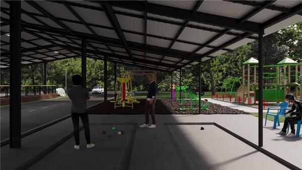 Optimierte Nutzung für besseres Wohnen, mehr Energie und weniger Kosten
Vergleichen wir dies nun mit einem energieoptimierten Dorf, wie es in meinem Papier für die CORP 2025 vorgestellt wurde.
Bild 6